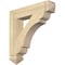 Ekena Millwork Olympic Arts & Crafts Rough Sawn Bracket, Douglas Fir, 4"W x 22"D x 22"H BKT04X22X22OLY03RDF - alternate 1
